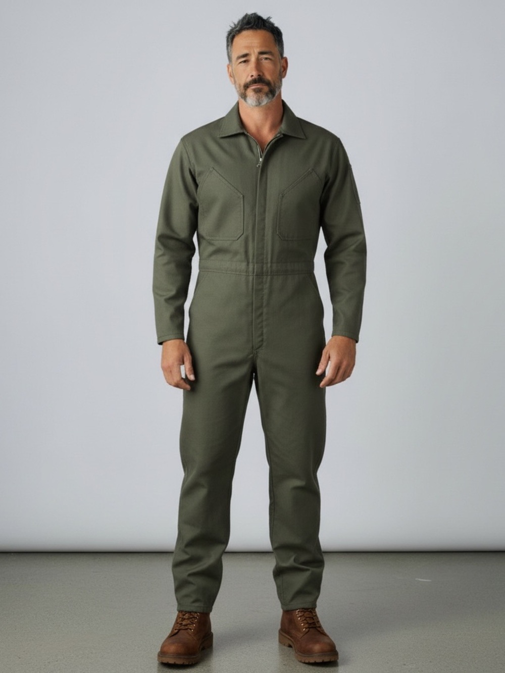 Vintage Anthony’s Buckhide-Insulated Green Military Field Coveralls Jumpsuit - L